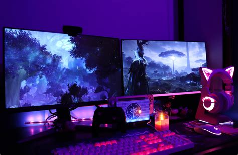 Finally Completed My First Gaming Setup And Here It Is Lots Of Glow