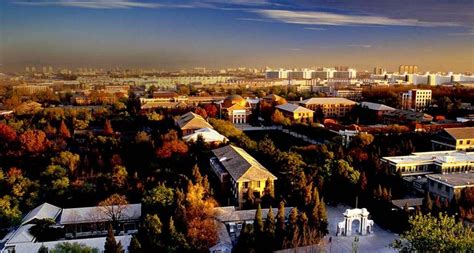 Aerial View Of Tsinghua Universitys Main Campus In Beijing China