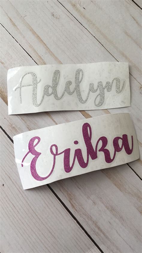 Glitter Name Decal Sparkly Name Personalized Name Decal Etsy