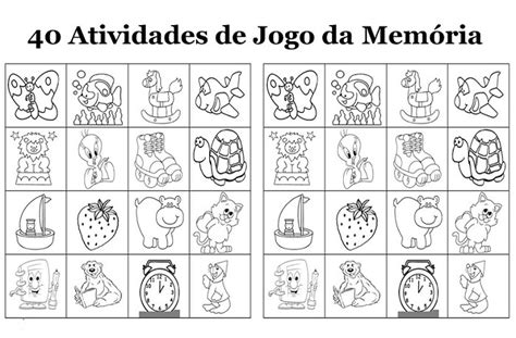 40 Jogos Da Memória Para Imprimir Educação Infantil E Maternal