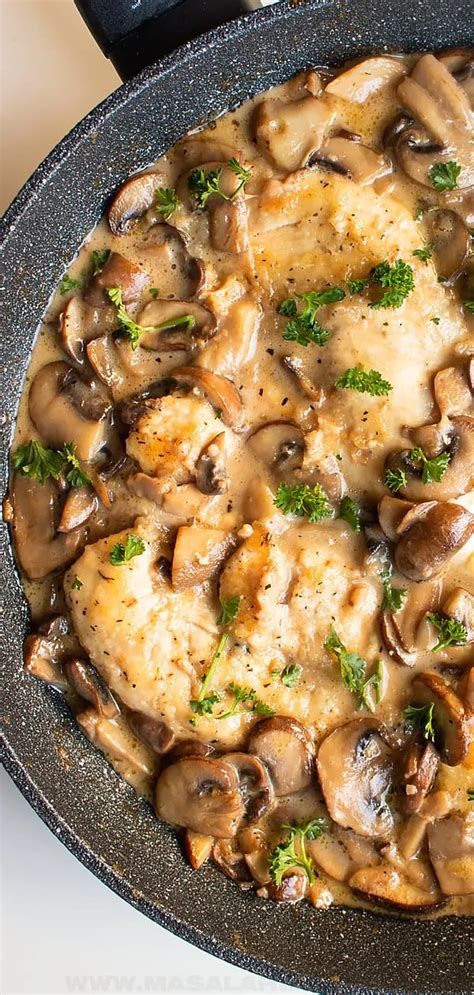 Make your own delicious homemade chicken marsala that is healthy and easy! Chicken Marsala with Mushrooms Recipe - Date night one pan ...