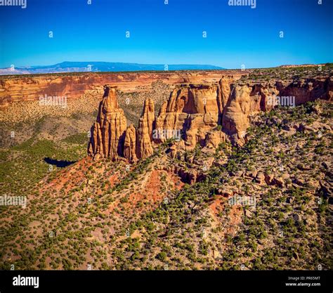 Rock Formations In The Colorado National Monument Stock Photo Alamy