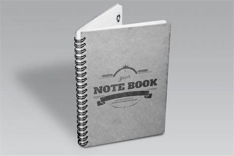 40 Charming Spiral Notebook Mockup Templates