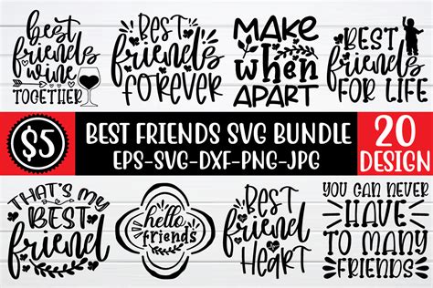 Best Friends Svg Bundle Vol 3 Vectorency