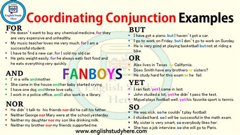 Coordinating Conjunctions Archives English Study Here