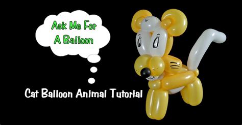 Cat Balloon Animal Twisting Tutorial Balloon Animals Cat Balloons
