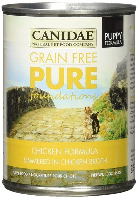 We give canidae dog food a high rating and are happy to recommend it. Canidae Grain Free Pure Foundations Chicken Puppy Canned ...