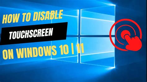 How To Turn Off Touch Screen On Windows 10 11 Youtube