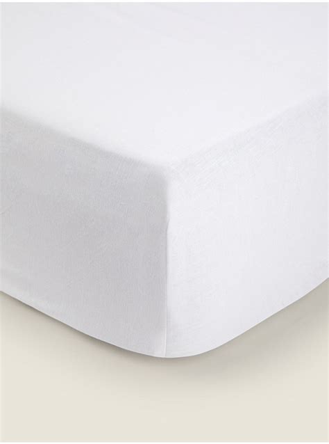 White Cotton Fitted Sheet Home George At Asda