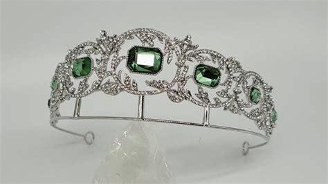 The Habsburg Peridot Tiara Royal Replica Silver Bridal Tiara Etsy