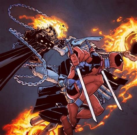 Ghost Rider And Deadpool Deadpool Comic Deadpool Ghost Rider