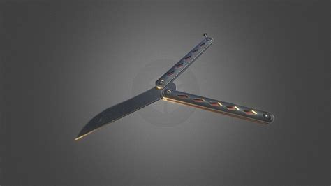 Butterfly Knife Download Free 3d Model By Thibaut Barel Thibaut