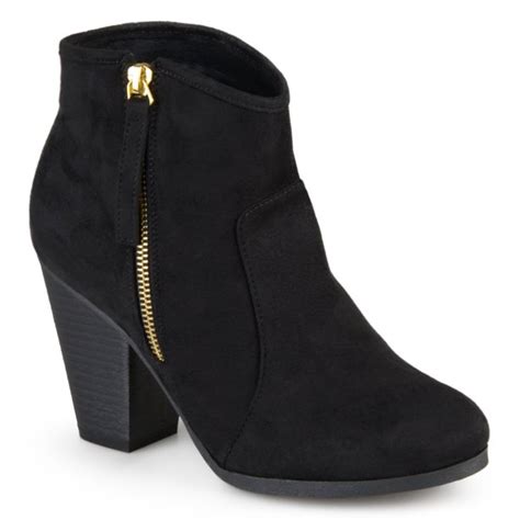 women s wide width faux suede high heel ankle boots