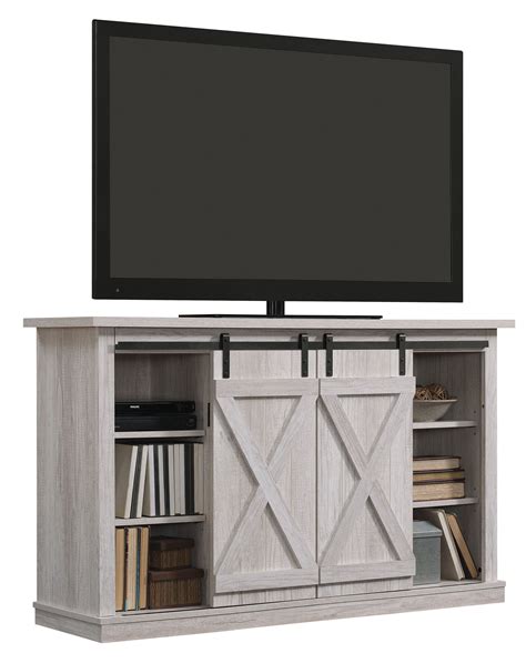 Twin Star Home Terryville Barn Door Tv Stand For Tvs Up To 60 White