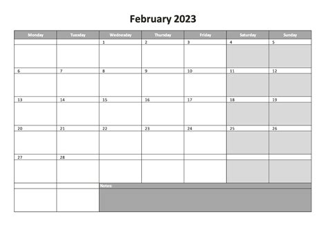 Monthly Calendar For 2023 Free Excel Template And Pdf