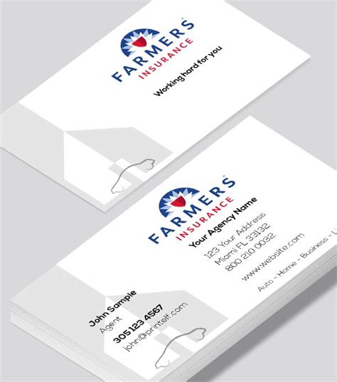 Auto, home, life, business insurance and more. Farmers Insurance business card - Modern Design in 2020 | Modern business cards design, Farmers ...