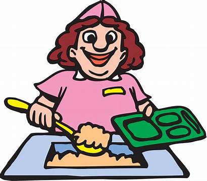 Lunch Clipart Lady Clipartpanda Serving Service Happy