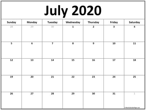 Zodiac Calendar For July 2020 Month Calendar Printable