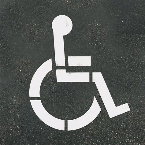 39 Inch Handicap Parking Symbol Stencil — Stencil Ease