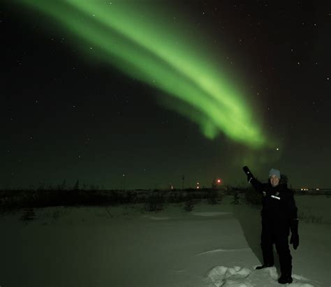 Away from the light of the town the northern lights shine more brightly. Churchill Canada Northern Lights - WOW!!!