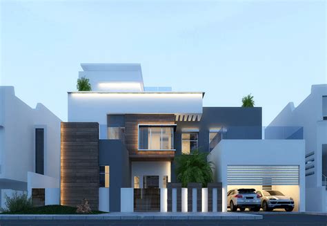 Modern Villa In Dubai On Behance Modern Exterior House Designs House