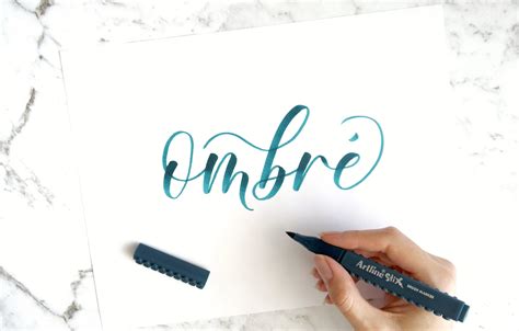 How to get the Ombre Effect with a Brush Pen | Brush Lettering | How to do Ombre Lettering ...