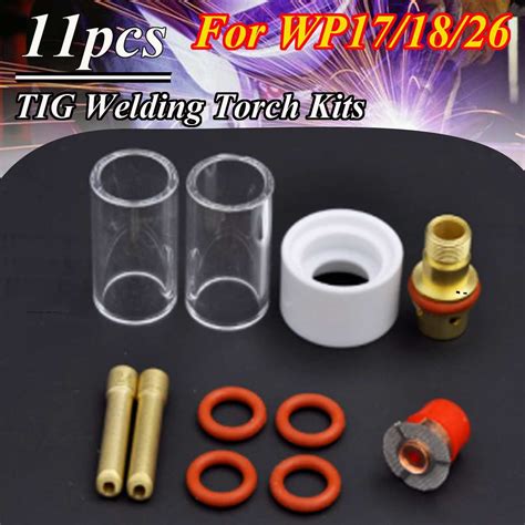 Mm Pcs Tig Welding Torch Stubby Gas Lens Cup Kit Accessories