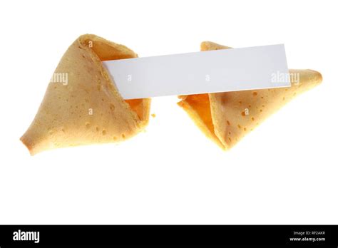 Fortune Cookie Opened Stock Photo Alamy