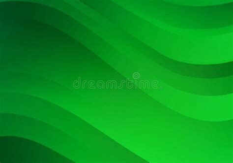 Abstract Background With Green Gradient Waves Vector Minimal Banner