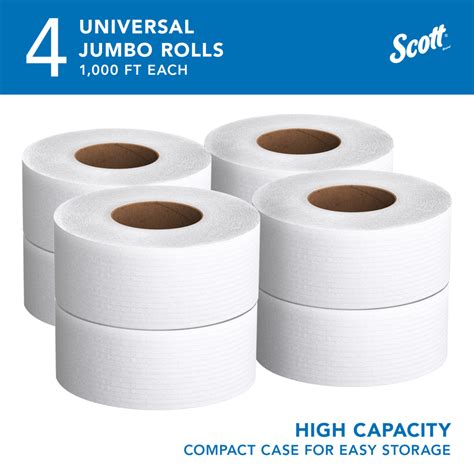 Scott® High Capacity Jumbo Roll Toilet Paper 03148 2 Ply White Non