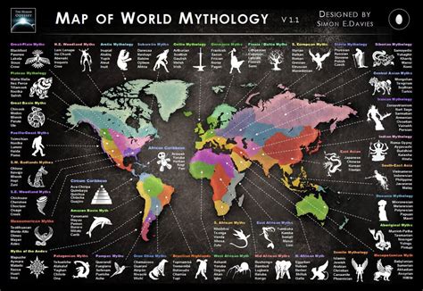 Heres An Astonishing Map Of Mythological Creatures From Around The World