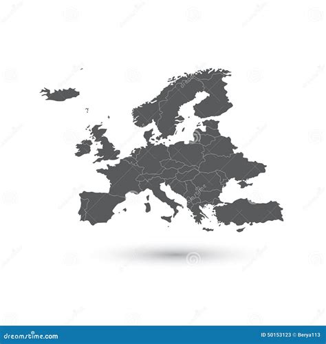 Europe Map Vector Illustration Stock Vector Illustration Of