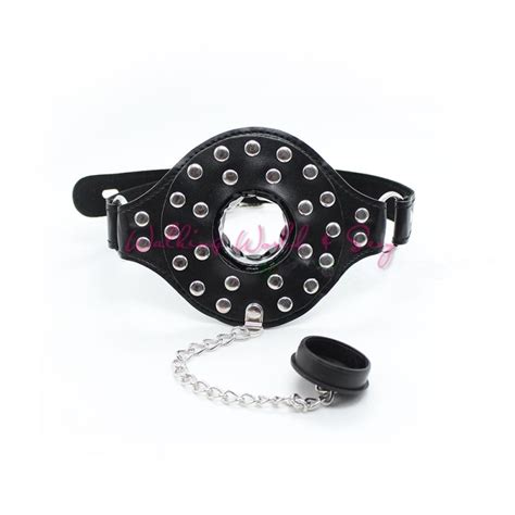 35cm Diameter Leather Mouth Gag Open Mouth Harness Bondage Fetish Slave Gags Mouth Plug Adult