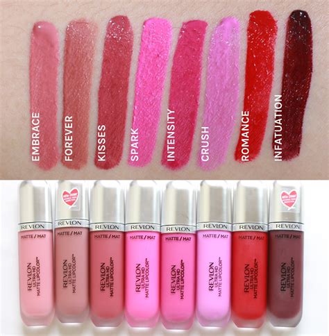 Complete Lip Swatches Of The 8 New Revlon Ultra Matte HD Lipcolors