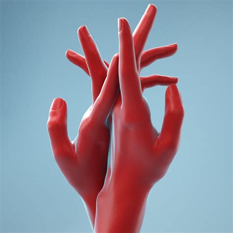 Back To Back Realistic Hand Polygonal Miniatures