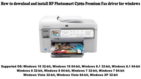 Additionally, you can choose operating system to see the drivers that will be compatible with your os. how to download and install HP Photosmart C309a Premium ...