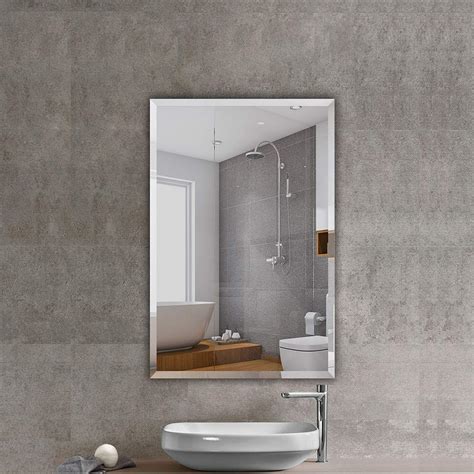 Beauty4u Rectangular Frameless Wall Mirrors 24 X 36 Frameless Beveled