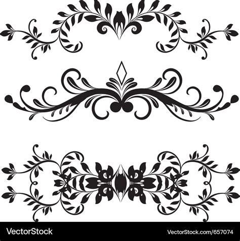 Floral Design Elements Royalty Free Vector Image