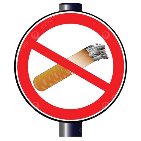 Dilarang Merokok Tanda Peringatan Rokok Bulat Vektor Bulat Rokok Tanda Peringatan PNG Dan