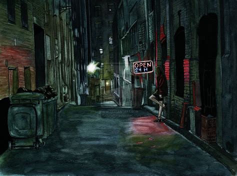 Back Alley By Odomi2 Creepy Alley Lucy Blackman Environment