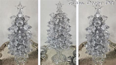 Dollar Tree Diy Elegant Glam Crystal Christmas Tree Diy High End