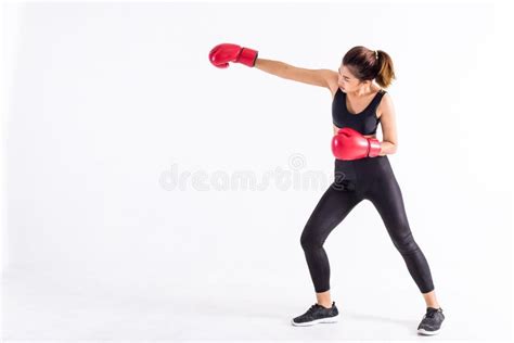 Young Fit Female Doing Boxing Exercise Stock Photo Image Of