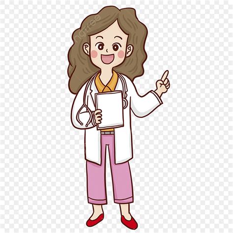 Dibujo A Mano De Dibujos Animados Una Doctora Dise O C Mico Png