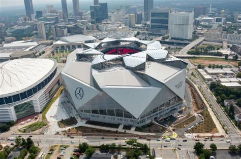 Stadium, arena & sports venue in atlanta, georgia. A Bird's-Eye View Of Mercedes-Benz Stadium, Atlanta's Epic ...