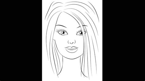 how to draw barbie face youtube