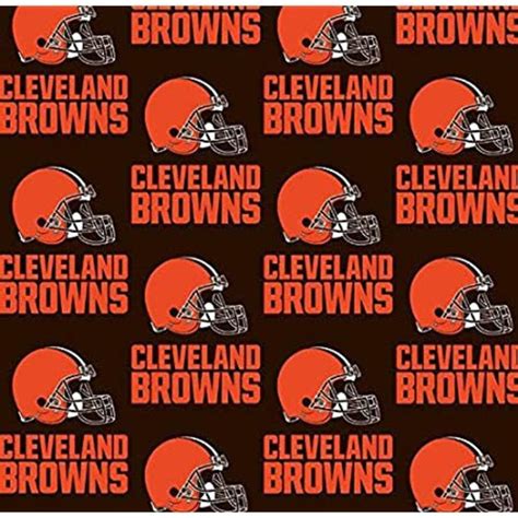 Cleveland Browns 100 Cotton Fabric By Fabric Traditions Etsy
