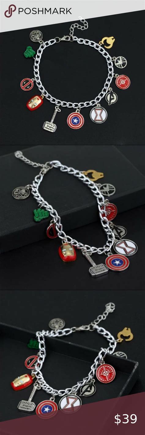 Nwt Marvel Avengers Thor Spiderman Charm Bracelet Nwt Brand New Charms