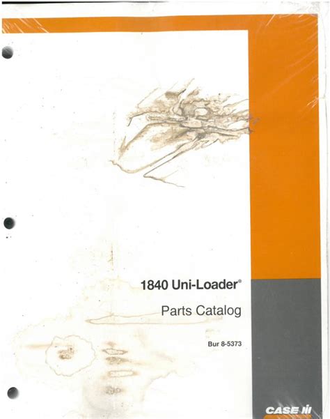 Case Uniloader Skid Steer Loader 1840 Parts Manual