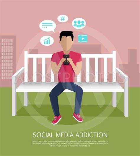 Social Media Addiction Conc By Robuart Mostphotos