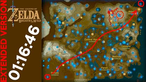 Zelda Breath Of The Wild Mapa Con Todos Los Santuarios Y Semillas